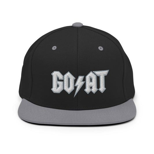 GOAT Black/Grey Snapback Hat - SneakerOutfits