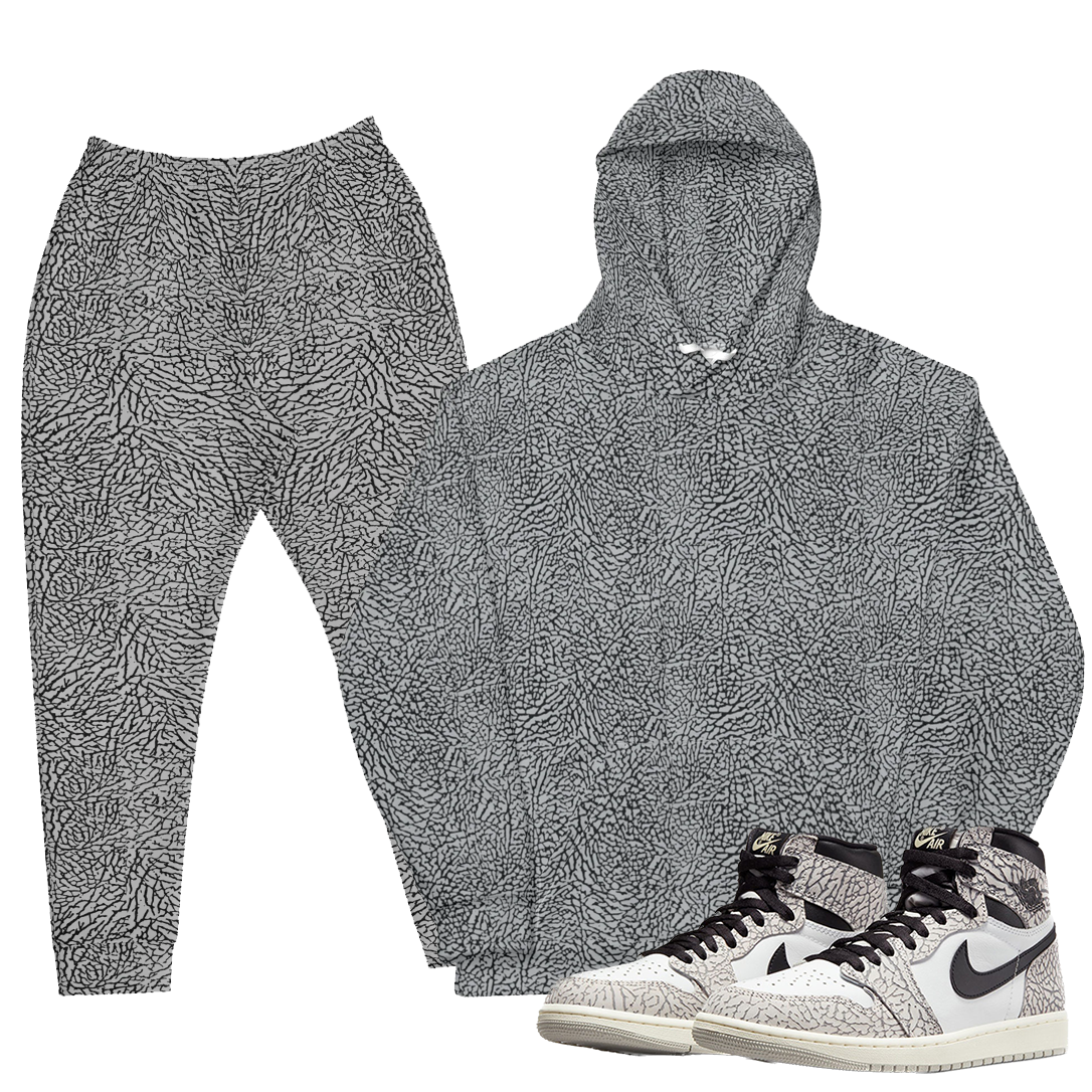Jordan 1 white cement cement print outfit-Lacing Up