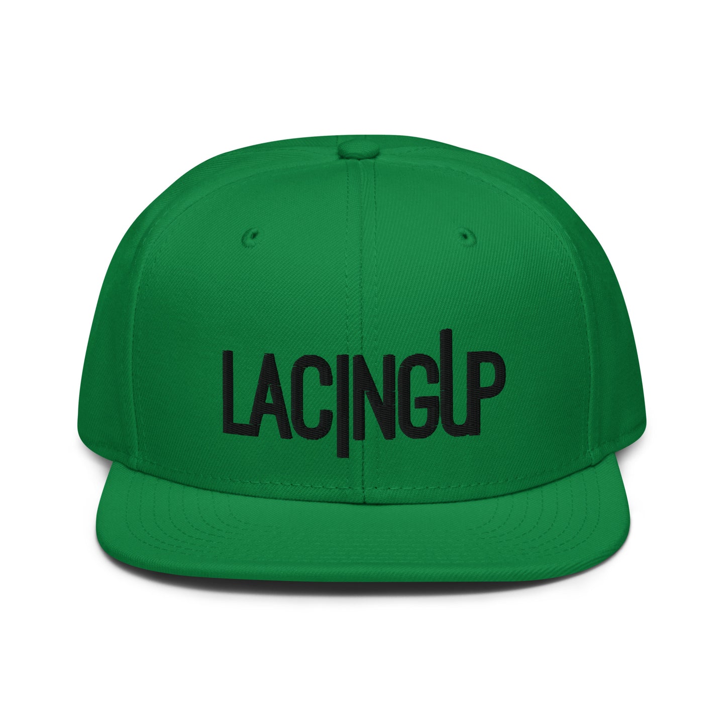 Lacing Up Green Snapback Hat