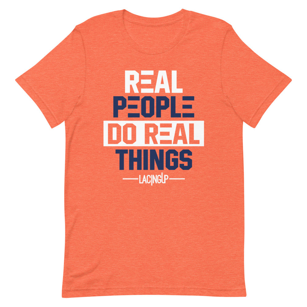 Real People Heather Orange T-Shirt - SneakerOutfits